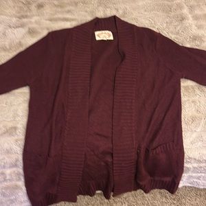 Burgundy cardigan size large